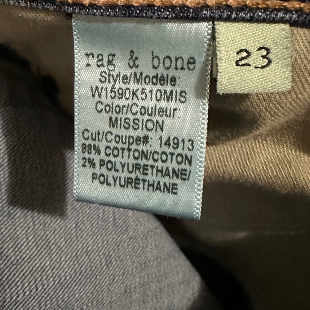 431 Rag & Bone | EUC USA Medium-dark blue fading Mid Rise Skinny Jeans (Sz 23) - Picture 10 of 14